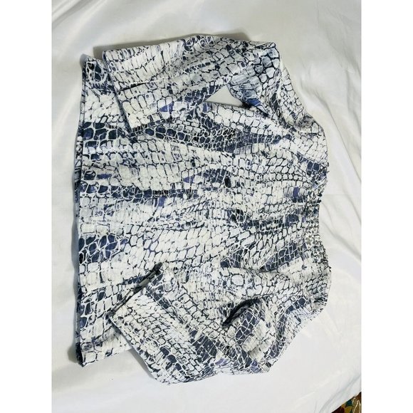 Chico’s Purple Size 1 Embellished Silver Sequins Blue Stones Open  Blazer Jacket - Picture 9 of 11